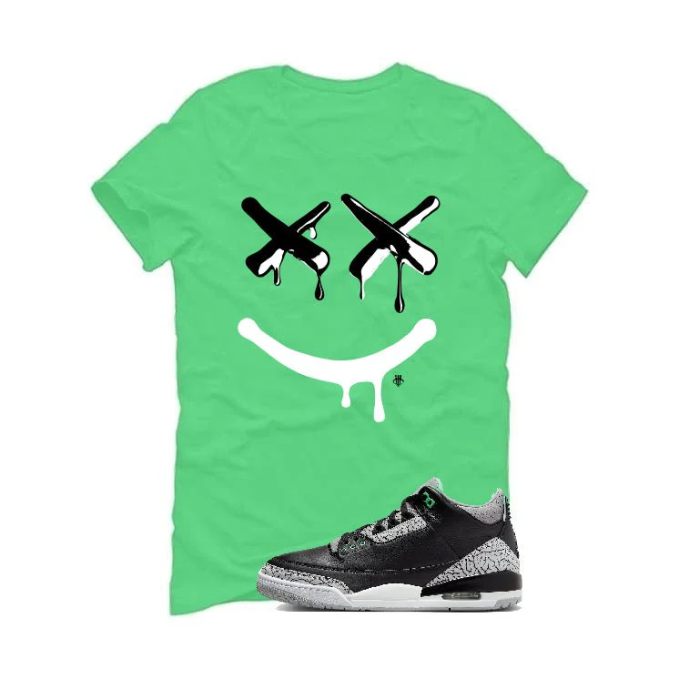 Air Jordan 3 “Green Glow” | illcurrency Synthetic Green T-Shirt (Happy Drip) - Image 2