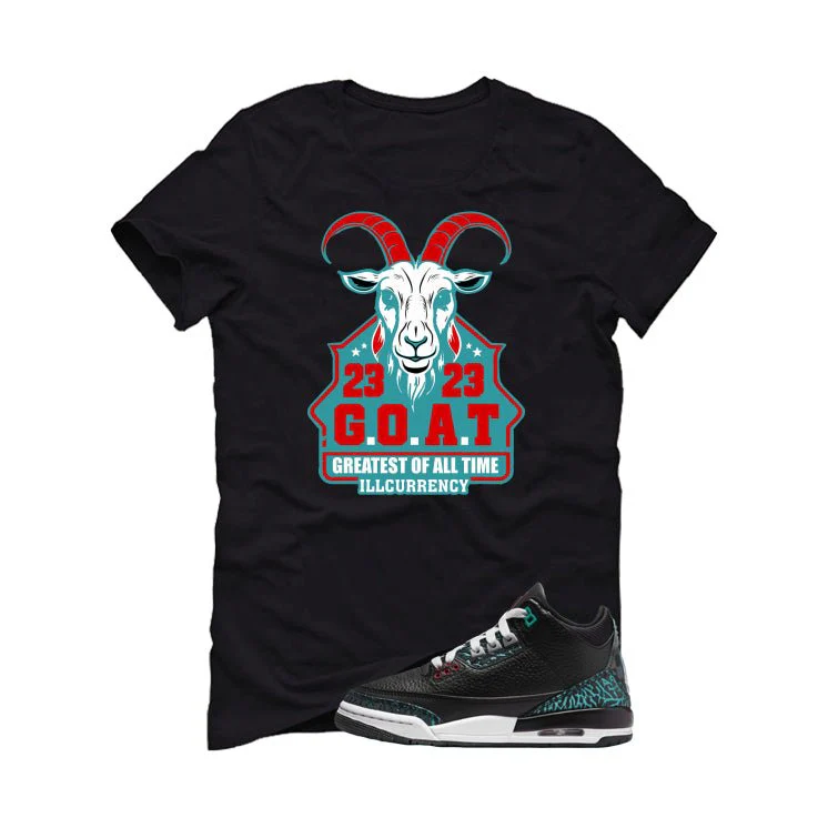 Air Jordan 3 GS Moto Black T-Shirt (GOAT 23)| illcurrency - Image 2
