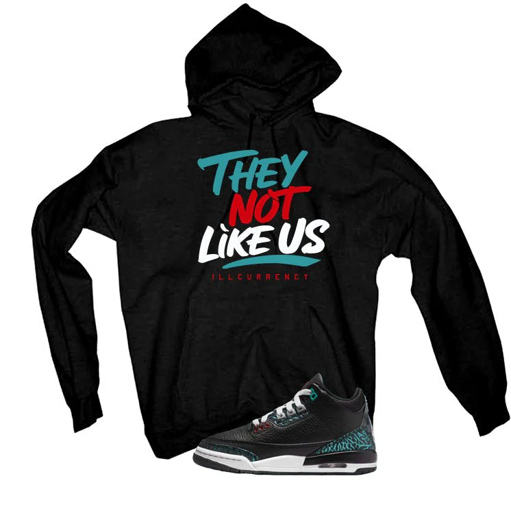 Air Jordan 3 GS Moto Black T-Shirt (They not like us)| illcurrency - Image 3
