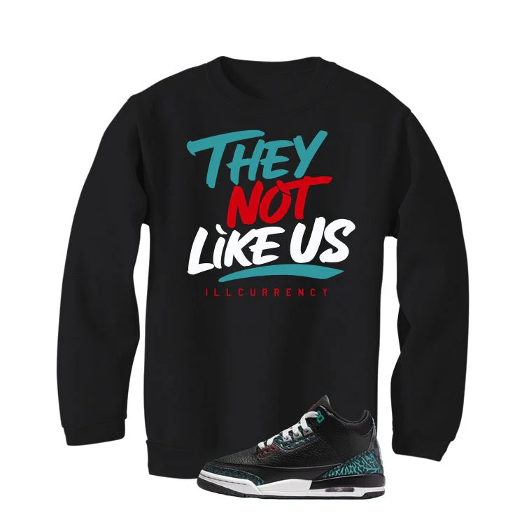 Air Jordan 3 GS Moto Black T-Shirt (They not like us)| illcurrency - Image 4