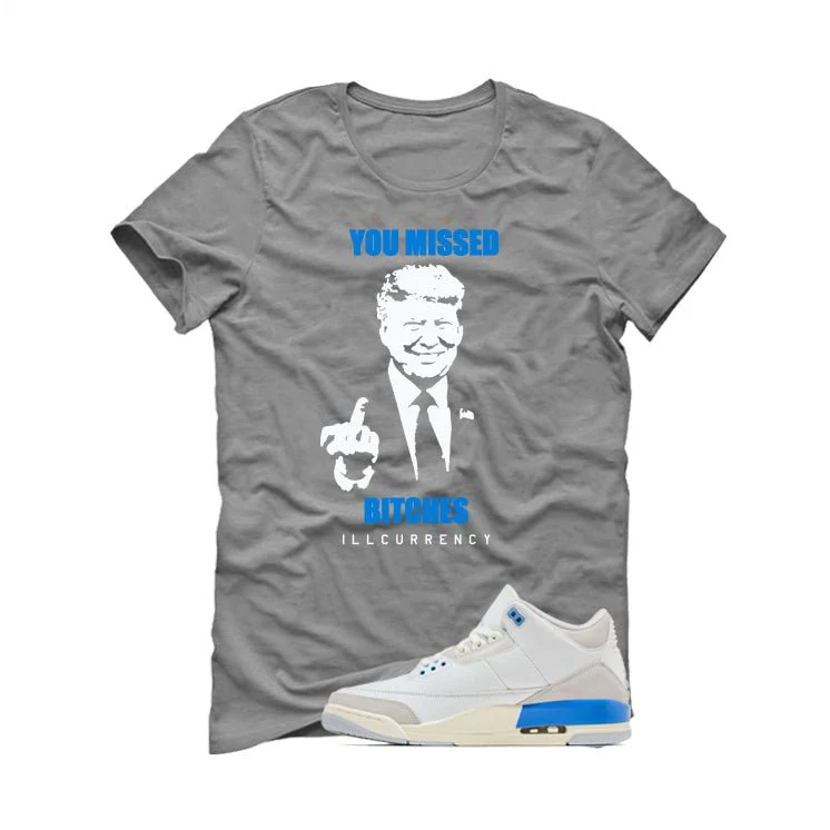 Air Jordan 3 Lucky Shorts Grey T-Shirt (Trump you missed)| illcurrency - Image 2