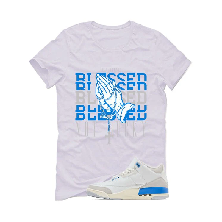 Air Jordan 3 Lucky Shorts White T-Shirt (Blessed not lucky)| illcurrency - Image 2