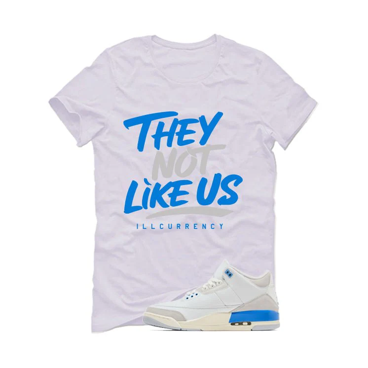Air Jordan 3 Lucky Shorts White T-Shirt (They not like us)| illcurrency - Image 2