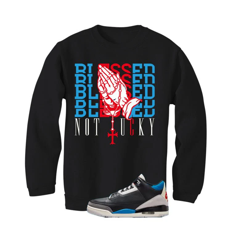 Air Jordan 3 OG Rare Air Black T-Shirt (Blessed not lucky)| illcurrency - Image 4