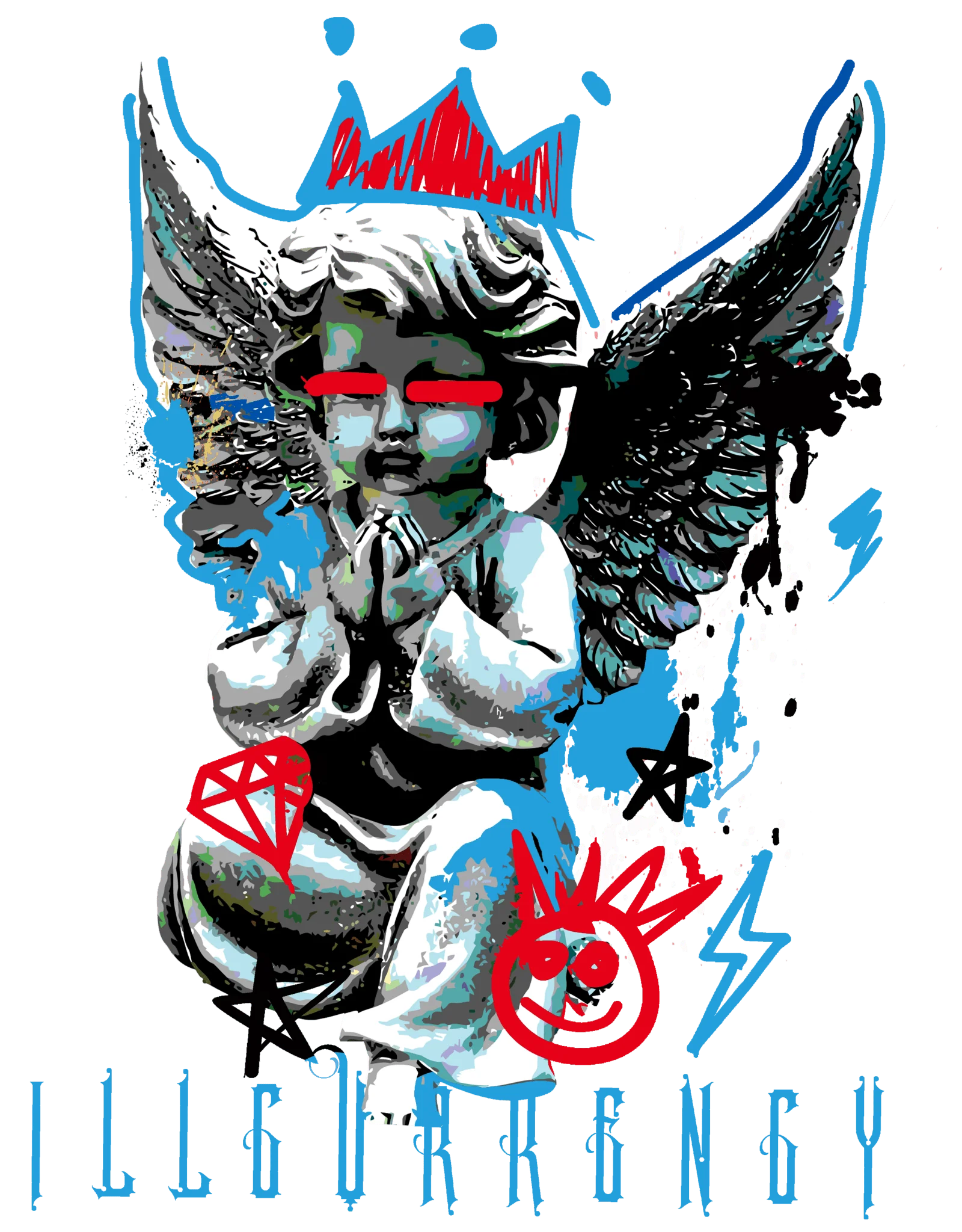 Air Jordan 3 OG Rare Air Black T-Shirt (Graffiti Angel)| illcurrency