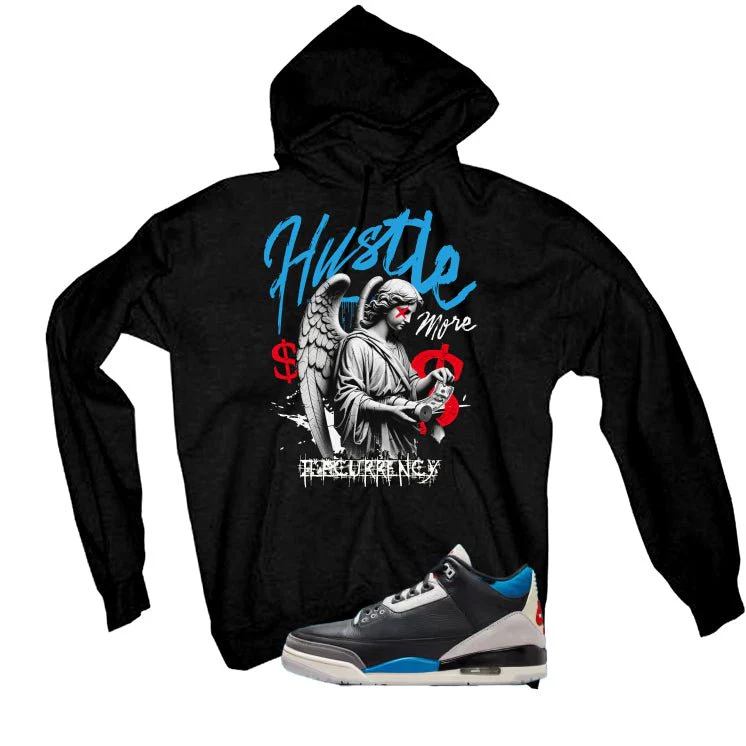Air Jordan 3 OG Rare Air Black T-Shirt (Hustle More)| illcurrency - Image 3