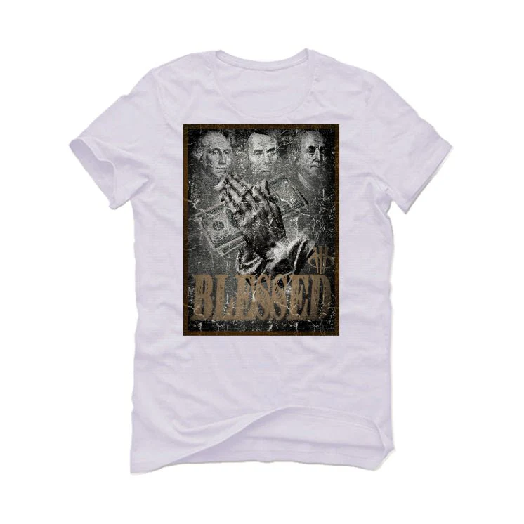 Air Jordan 3 Palomino - White T-Shirt (BLESSED FORTUNE) - Image 2