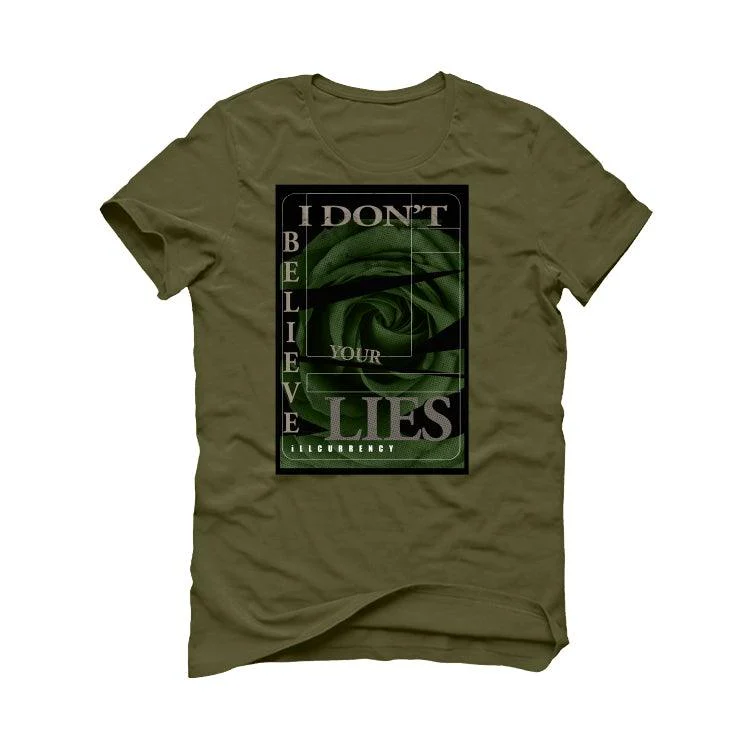 Air Jordan 3 “Patchwork” Military Green T-Shirt (I DON'T BELIEVE YOUR LIES) - Image 2