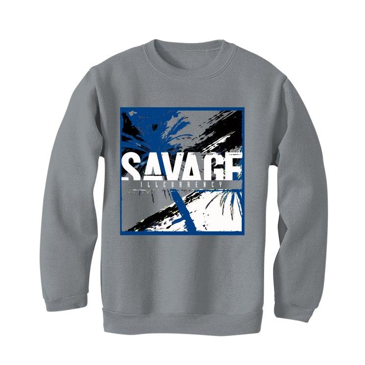Air Jordan 3 “Racer Blue” 2021 Grey T-Shirt (Savage Illcurrency) - Image 3