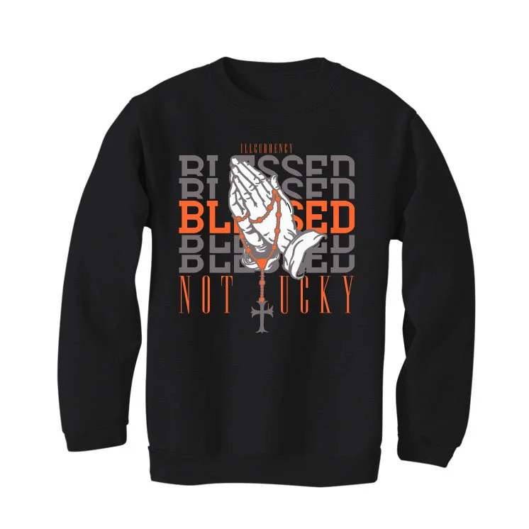 Air Jordan 3 Retro “Fear” | illcurrency Black T-Shirt (Blessed not lucky) - Image 4