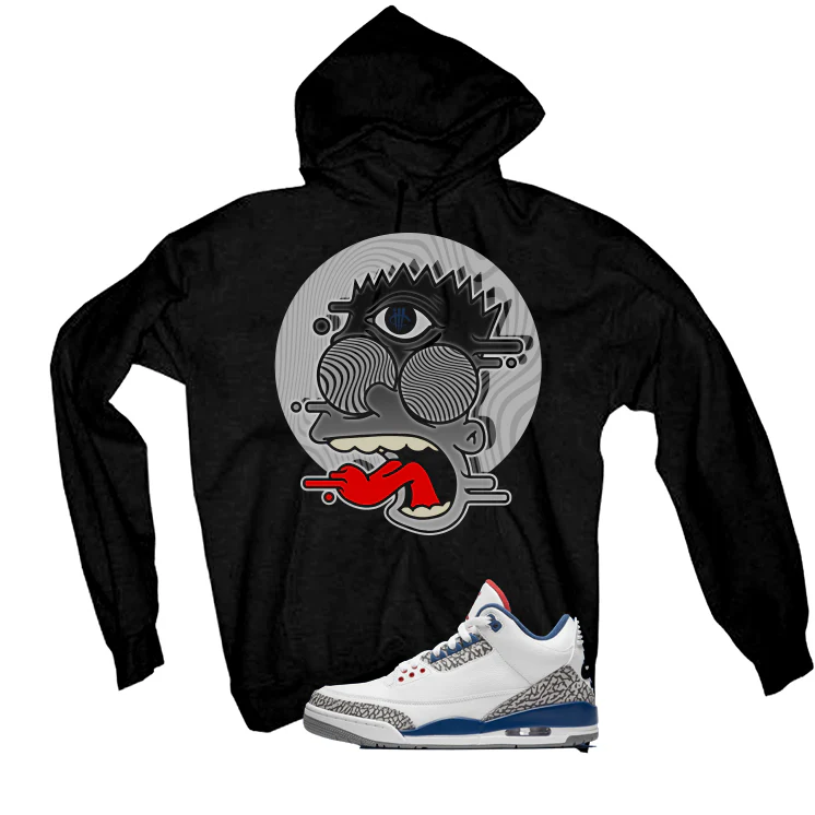 Air Jordan 3 True Blue Matching T-Shirt Black T-Shirt (Blinded)| illcurrency - Image 3