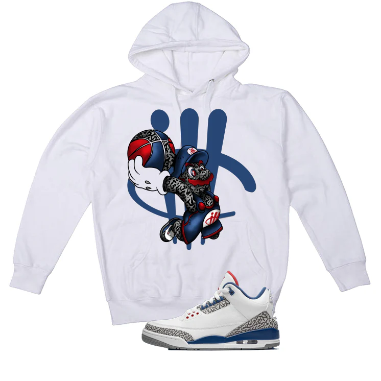Air Jordan 3 True Blue Matching T-Shirt White T-Shirt (Mario Ball)| illcurrency - Image 3