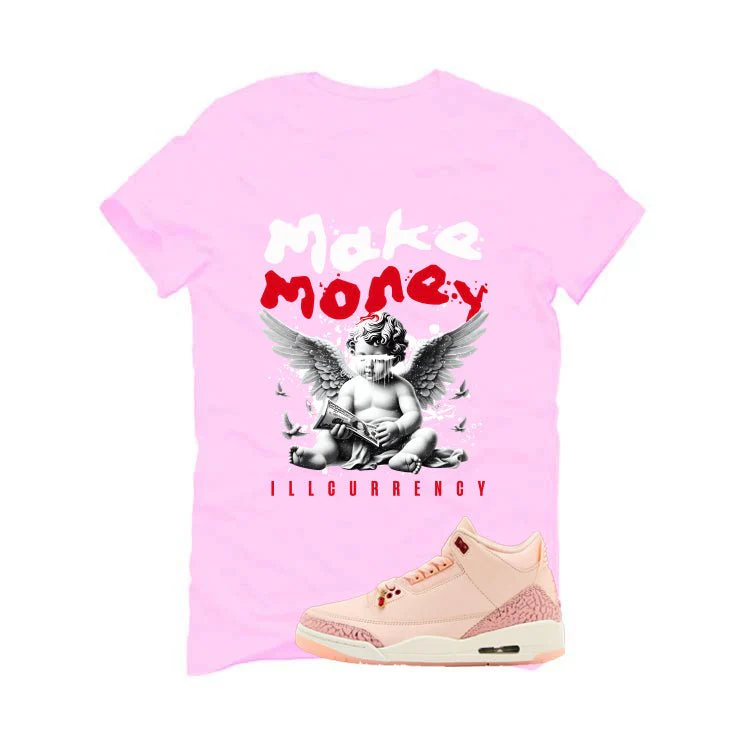 Air Jordan 3 Valentine’s Day Pink T-Shirt (Make Money)| illcurrency - Image 2