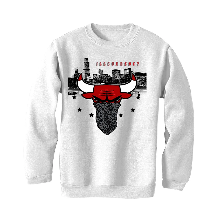 Air Jordan 3 White Cement Reimagined - White T-Shirt (Bulls head chicago) - Image 4
