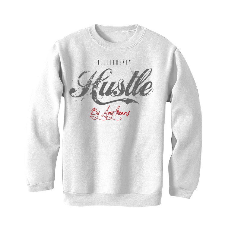 Air Jordan 3 White Cement Reimagined - White T-Shirt (Hustle By Any Means) - Image 4
