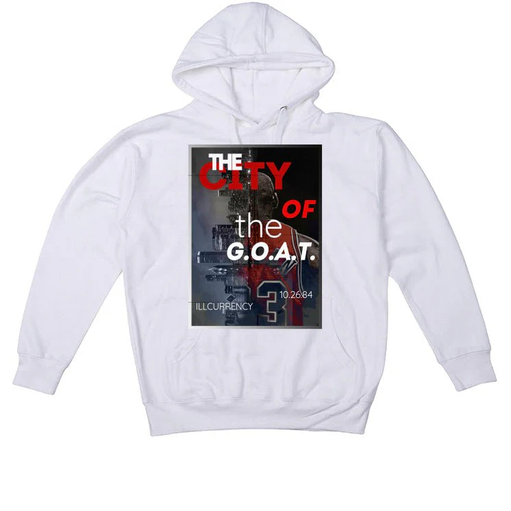 Air Jordan 3 “White Cement Reimagined” | illcurrency White T-Shirt (THE CITY OF THE GOAT) - Image 3