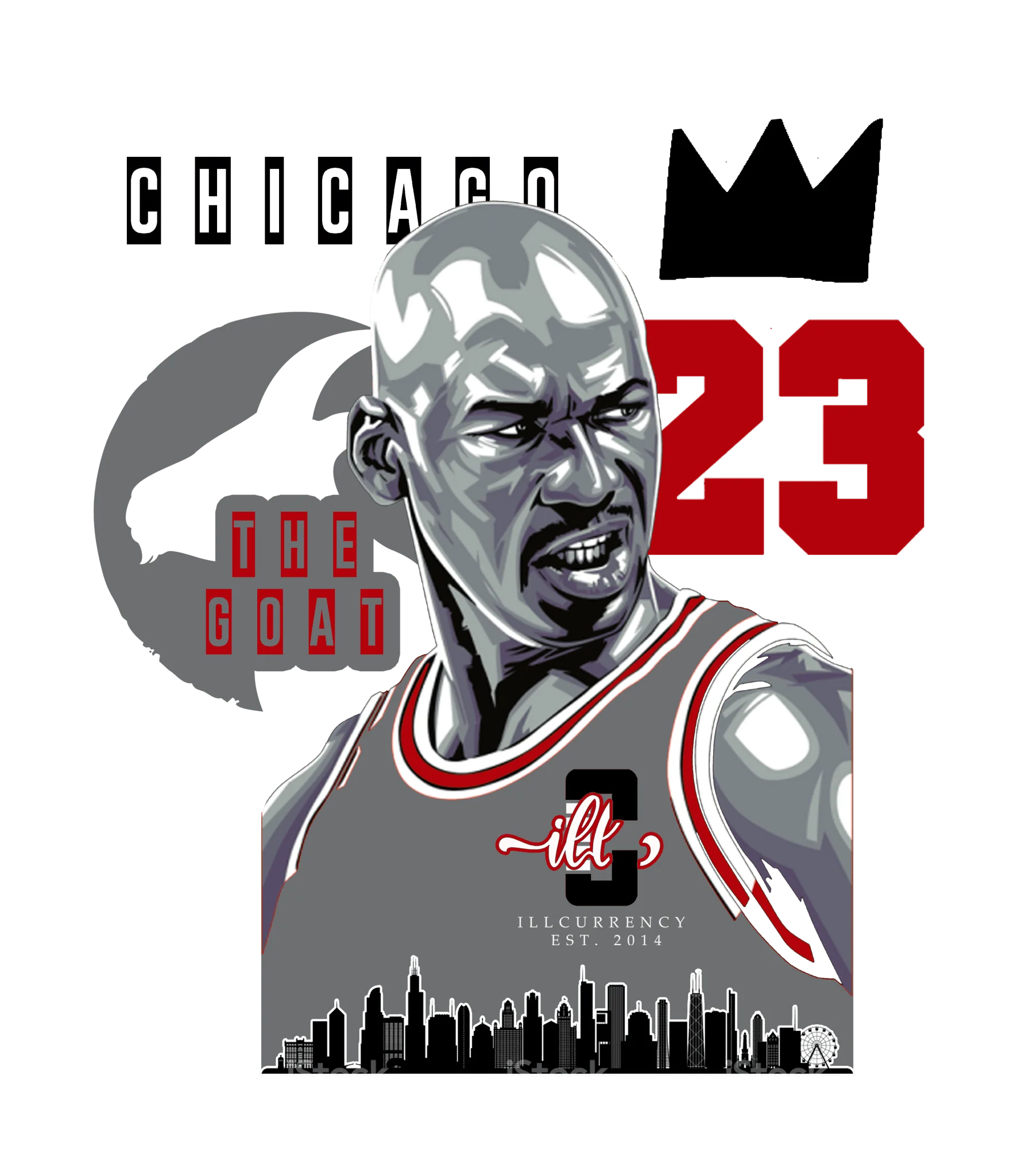 Air Jordan 3 White Cement Reimagined - White T-Shirt (The Goat)