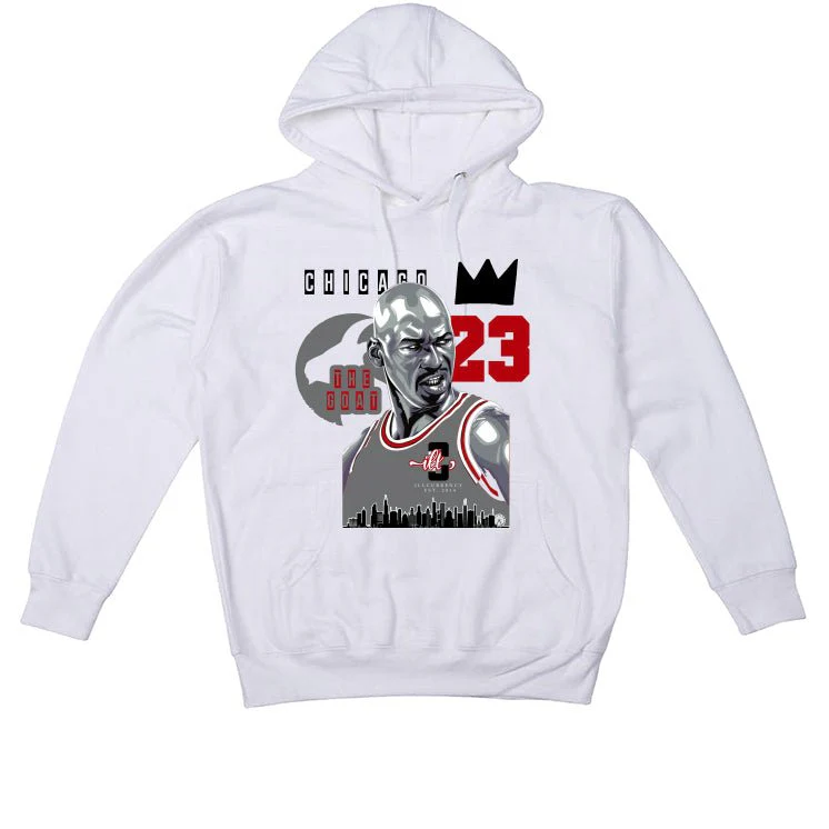 Air Jordan 3 White Cement Reimagined - White T-Shirt (The Goat) - Image 3