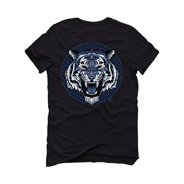 AIR JORDAN 3 “WHITE NAVY”| ILLCURRENCY Black T-Shirt (ANGRY TIGER) - Image 2