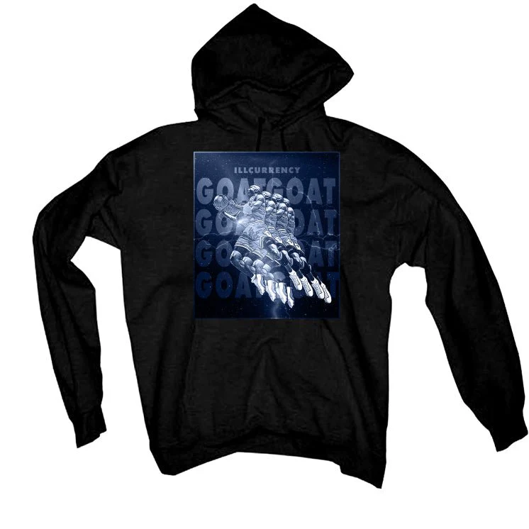 AIR JORDAN 3 “WHITE NAVY”| ILLCURRENCY Black T-Shirt (GOATED) - Image 3