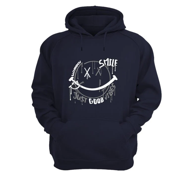 AIR JORDAN 3 “WHITE NAVY”| ILLCURRENCY Navy Blue T-Shirt (Smile) - Image 3
