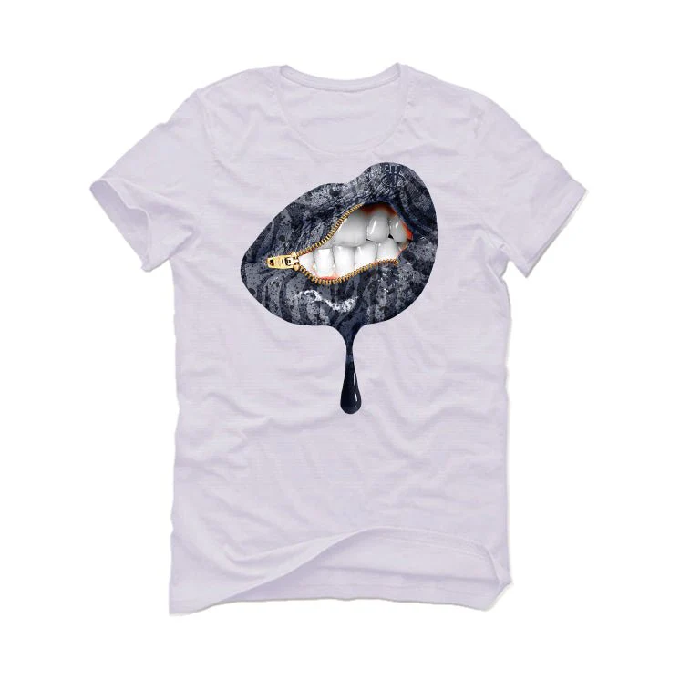 AIR JORDAN 3 “WHITE NAVY”| ILLCURRENCY White T-Shirt (LIPS UNSEALED) - Image 2
