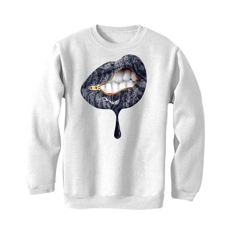 AIR JORDAN 3 “WHITE NAVY”| ILLCURRENCY White T-Shirt (LIPS UNSEALED) - Image 4