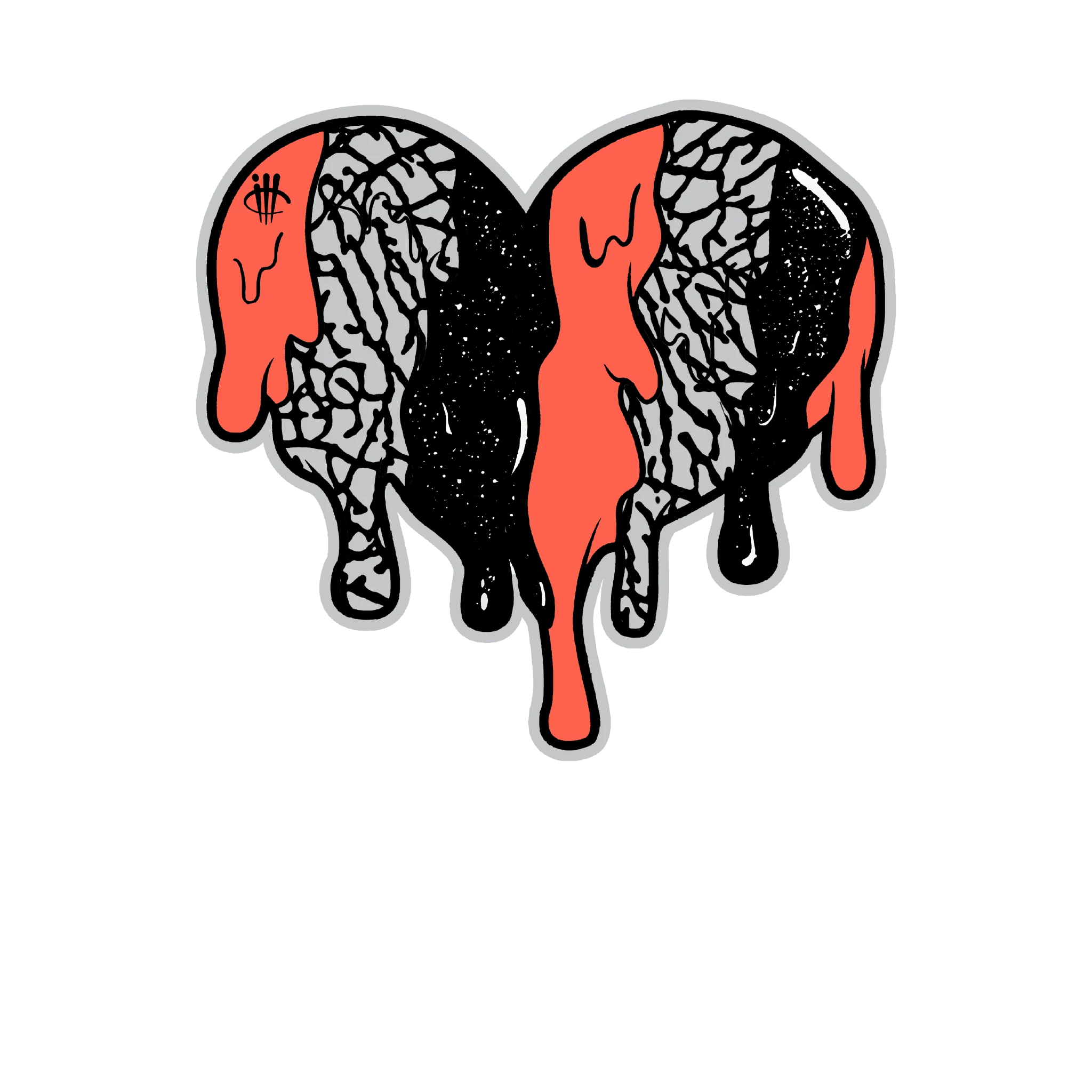 Air Jordan 3 WMNS “Georgia Peach” | illcurrency Black T-Shirt (Heart)
