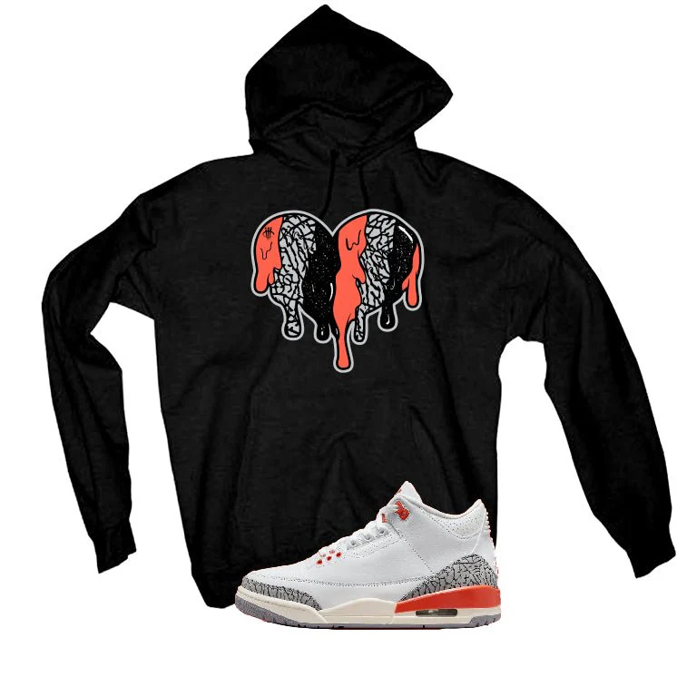 Air Jordan 3 WMNS “Georgia Peach” | illcurrency Black T-Shirt (Heart) - Image 3