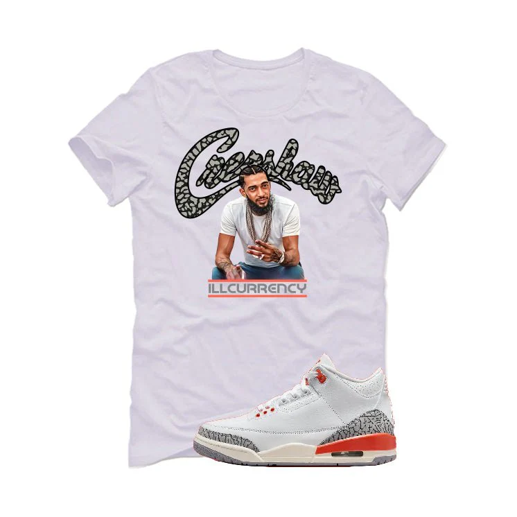 Air Jordan 3 WMNS “Georgia Peach” | illcurrency White T-Shirt (Crenshaw) - Image 2