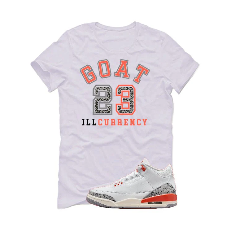 Air Jordan 3 WMNS “Georgia Peach” | illcurrency White T-Shirt (GOAT 23) - Image 2