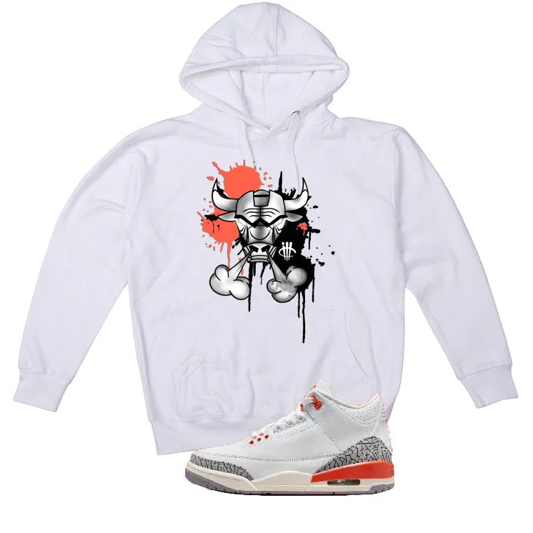 Air Jordan 3 WMNS “Georgia Peach” | illcurrency White T-Shirt (Iron Bull) - Image 3
