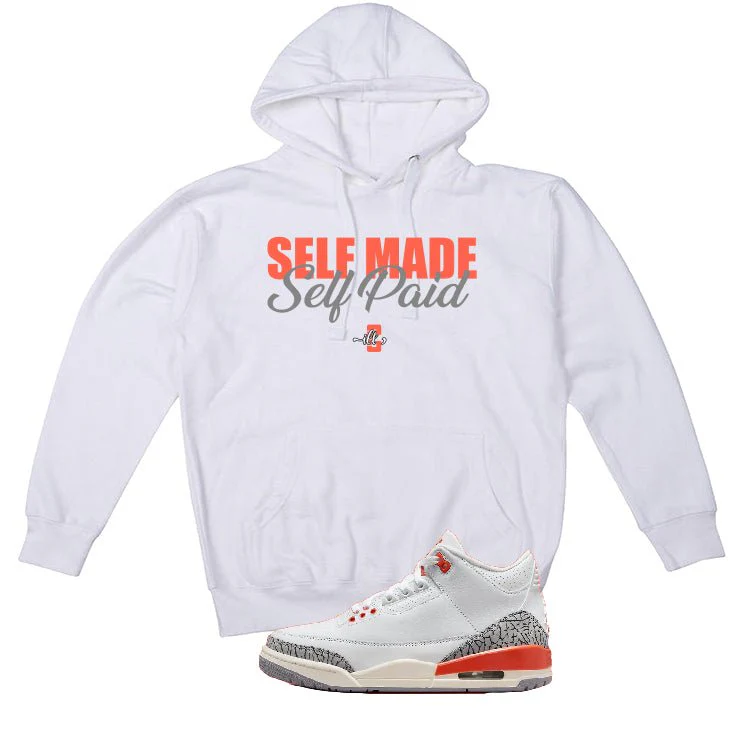 Air Jordan 3 WMNS “Georgia Peach” | illcurrency White T-Shirt (Self Made Self Paid) - Image 3