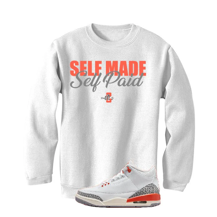 Air Jordan 3 WMNS “Georgia Peach” | illcurrency White T-Shirt (Self Made Self Paid) - Image 4