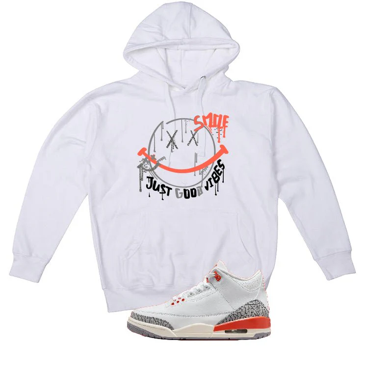 Air Jordan 3 WMNS “Georgia Peach” | illcurrency White T-Shirt (Smile) - Image 3