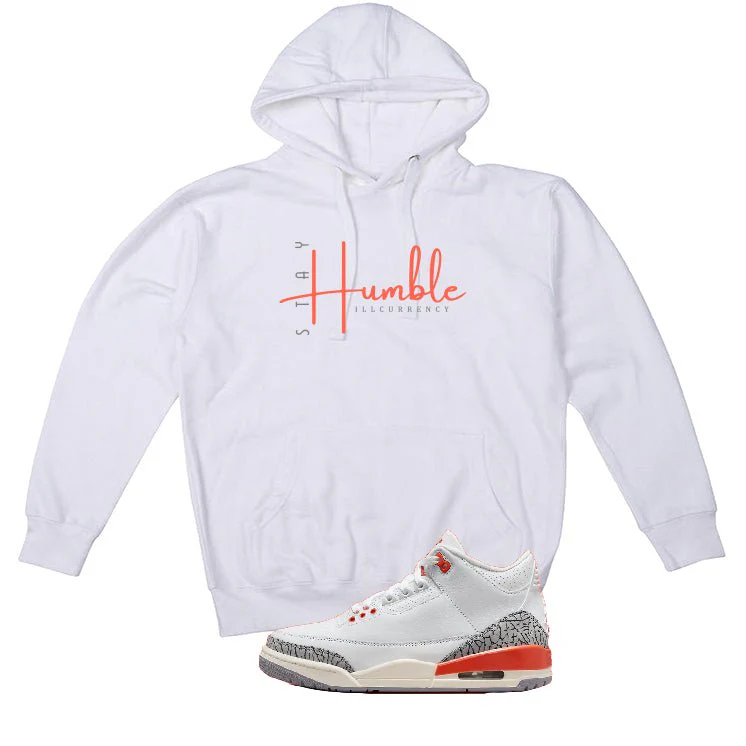 Air Jordan 3 WMNS “Georgia Peach” | illcurrency White T-Shirt (Stay Humble) - Image 3