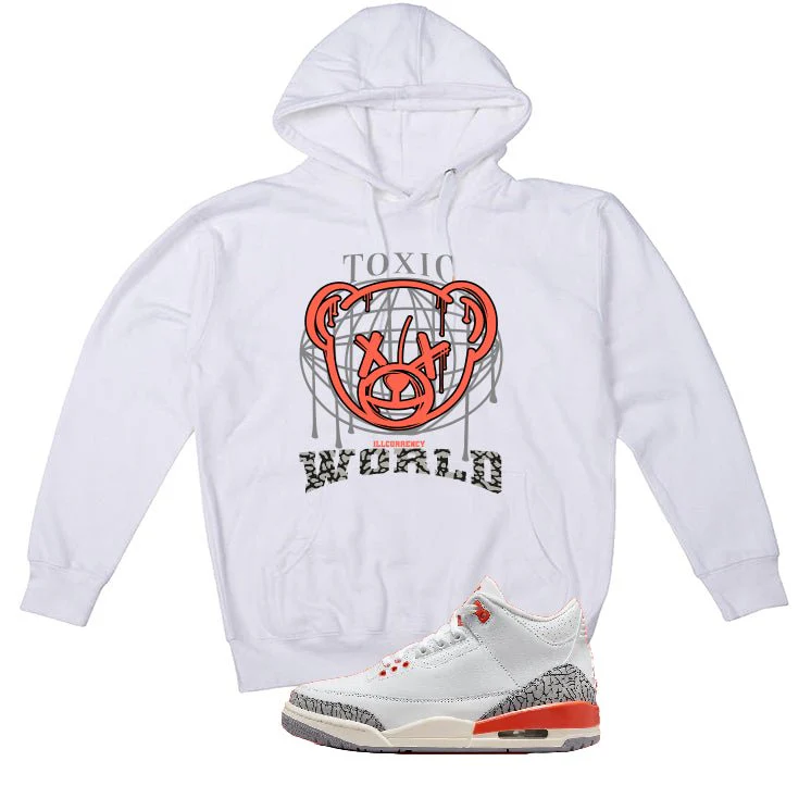 Air Jordan 3 WMNS “Georgia Peach” | illcurrency White T-Shirt (Toxic World) - Image 3