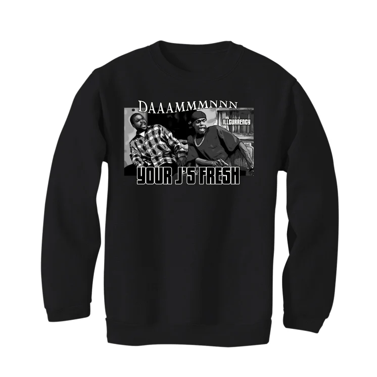 Air Jordan 3 WMNS Oreo aka Off Noir | illcurrency Black T-Shirt (Damn) - Image 4