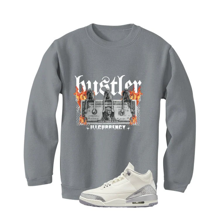Air Jordan 3 WMNS Sail Grey T-Shirt (See No Evil Hustler)| illcurrency - Image 4