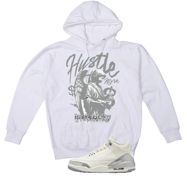 Air Jordan 3 WMNS Sail White T-Shirt (Hustle More)| illcurrency - Image 3