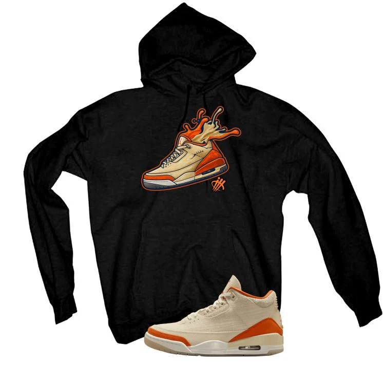 Air Jordan 3 WMNS Starfish Black T-Shirt (Splash shoe)| illcurrency - Image 3