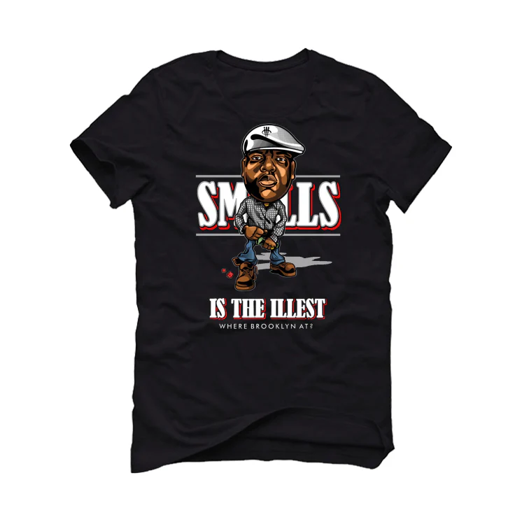 Air Jordan 4 “Black Canvas” Black T-Shirt (Biggie is the illest) - Image 2