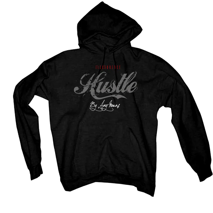 Air Jordan 4 “Black Canvas” Black T-Shirt (Hustle By Any Means) - Image 3