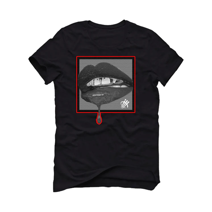 Air Jordan 4 “Black Canvas”| ILLCURRENCY Black T-Shirt (LIPSTICK) - Image 2