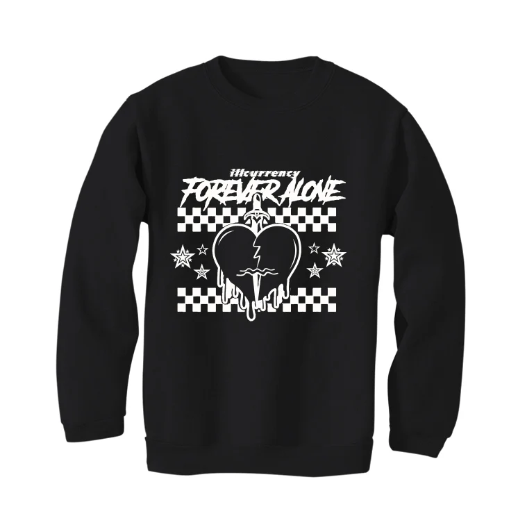 Air Jordan 4 Black Cat Matching T-Shirt, Sweatshirts & Hoodies Black T-Shirt (Forever Alone)| illcurrency - Image 4