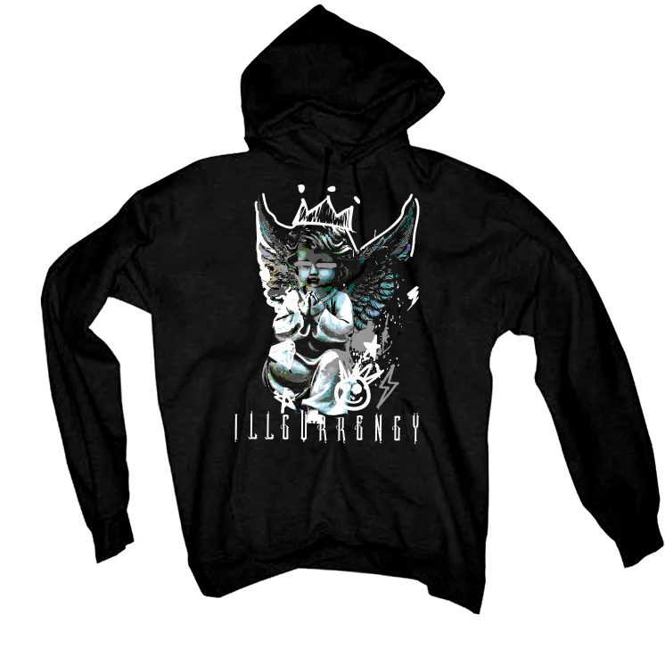 Air Jordan 4 Black Cat Matching T-Shirt, Sweatshirts & Hoodies Black T-Shirt (Graffiti Angel)| illcurrency - Image 3