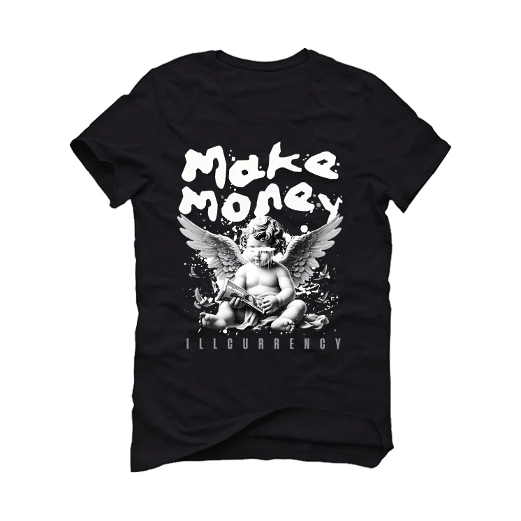 Air Jordan 4 Black Cat Matching T-Shirt, Sweatshirts & Hoodies Black T-Shirt (Make Money)| illcurrency - Image 2
