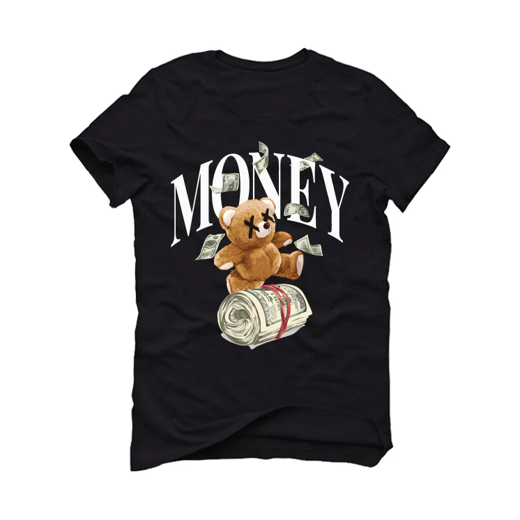 Air Jordan 4 Black Cat Matching T-Shirt, Sweatshirts & Hoodies Black T-Shirt (Money Bear)| illcurrency - Image 2