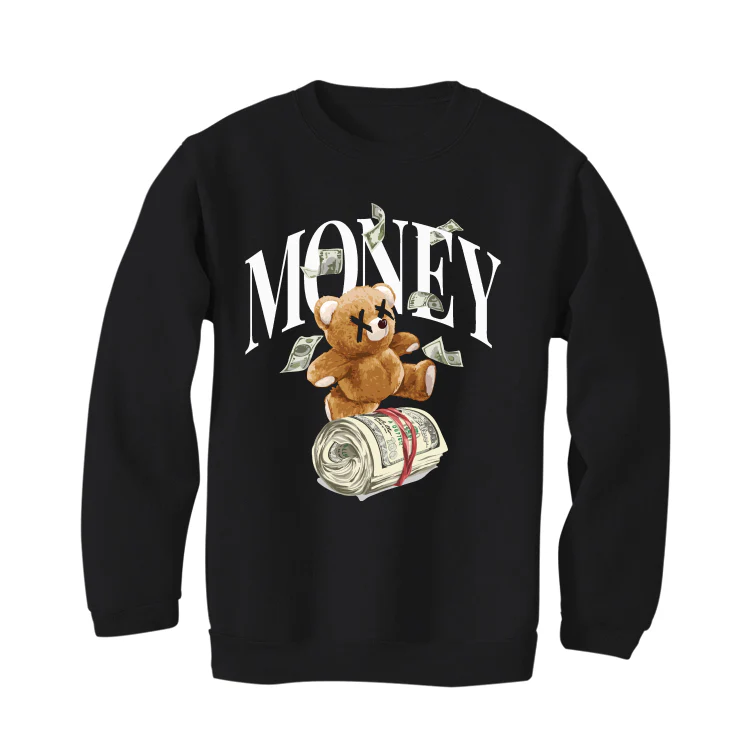 Air Jordan 4 Black Cat Matching T-Shirt, Sweatshirts & Hoodies Black T-Shirt (Money Bear)| illcurrency - Image 4