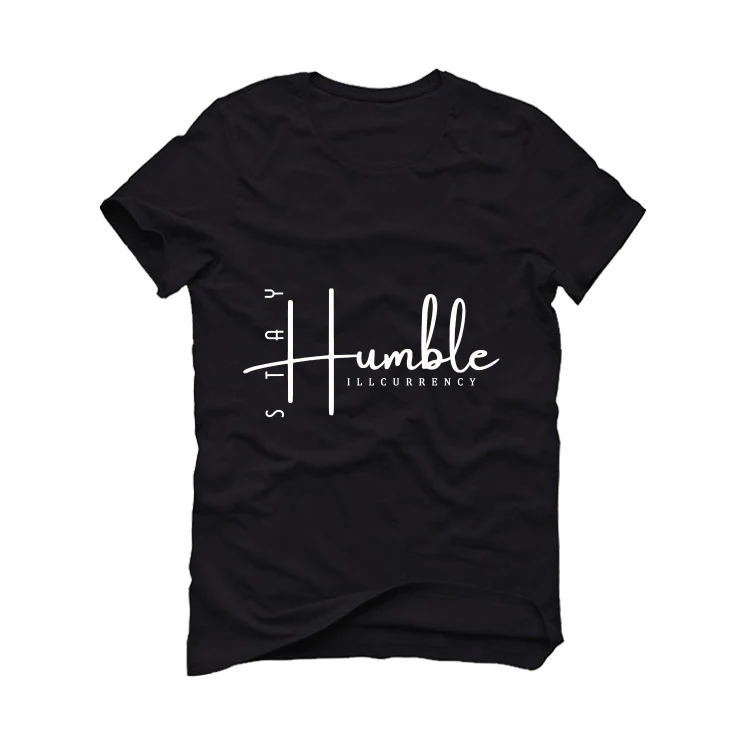 Air Jordan 4 Black Cat Matching T-Shirt, Sweatshirts & Hoodies Black T-Shirt (Stay Humble)| illcurrency - Image 2